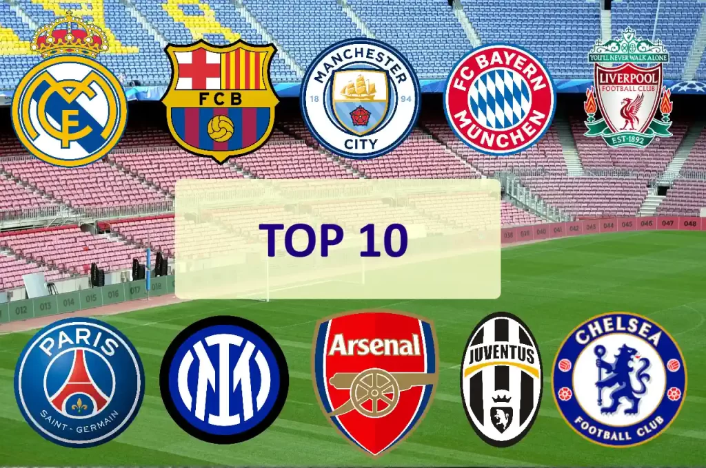 Top-10 meilleurs clubs foot